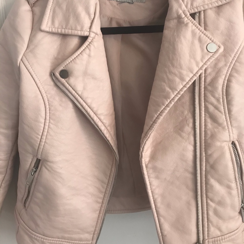 American Rag Pink Leather Riding Jacket - Picture 4 of 10